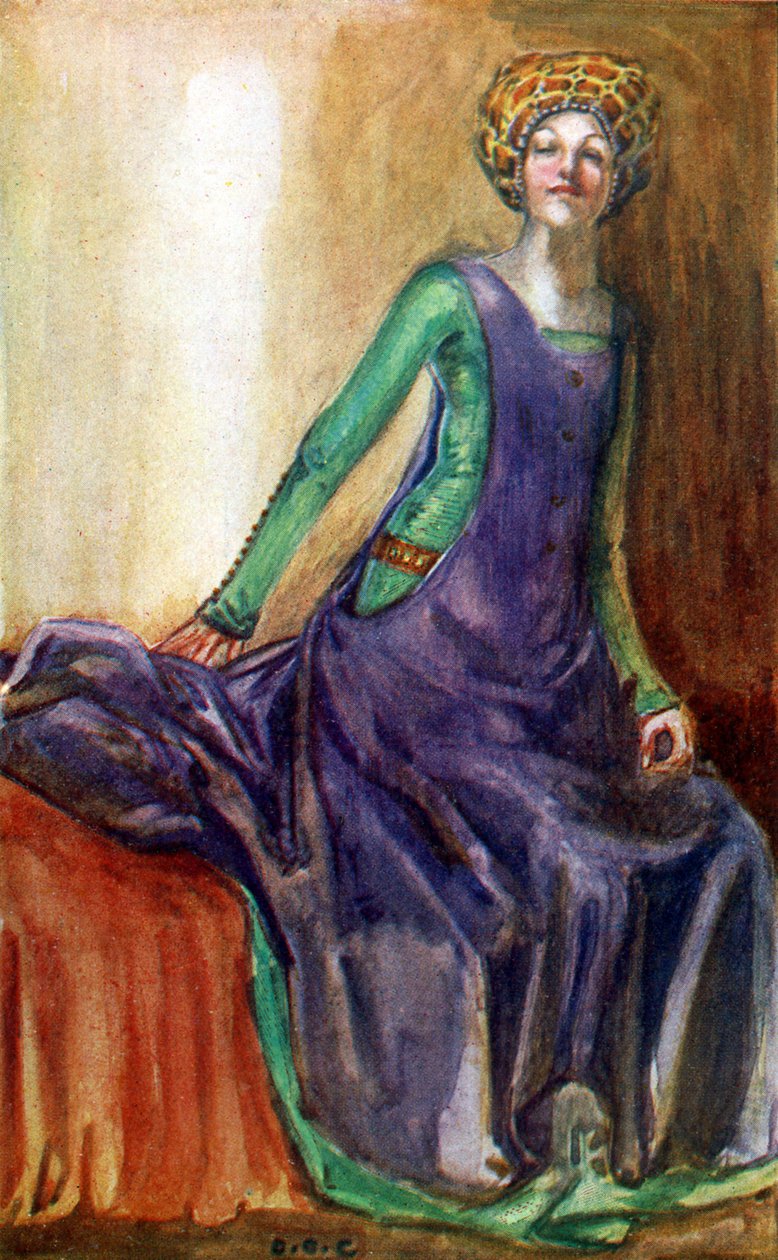 Frauenkostüm zur Zeit von Richard II von Dion Clayton Calthrop