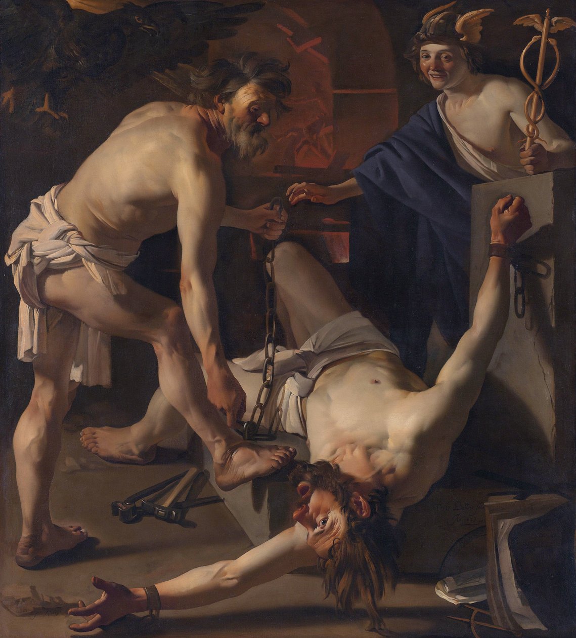 Prometheus von Vulkan gefesselt von Dirck van Baburen