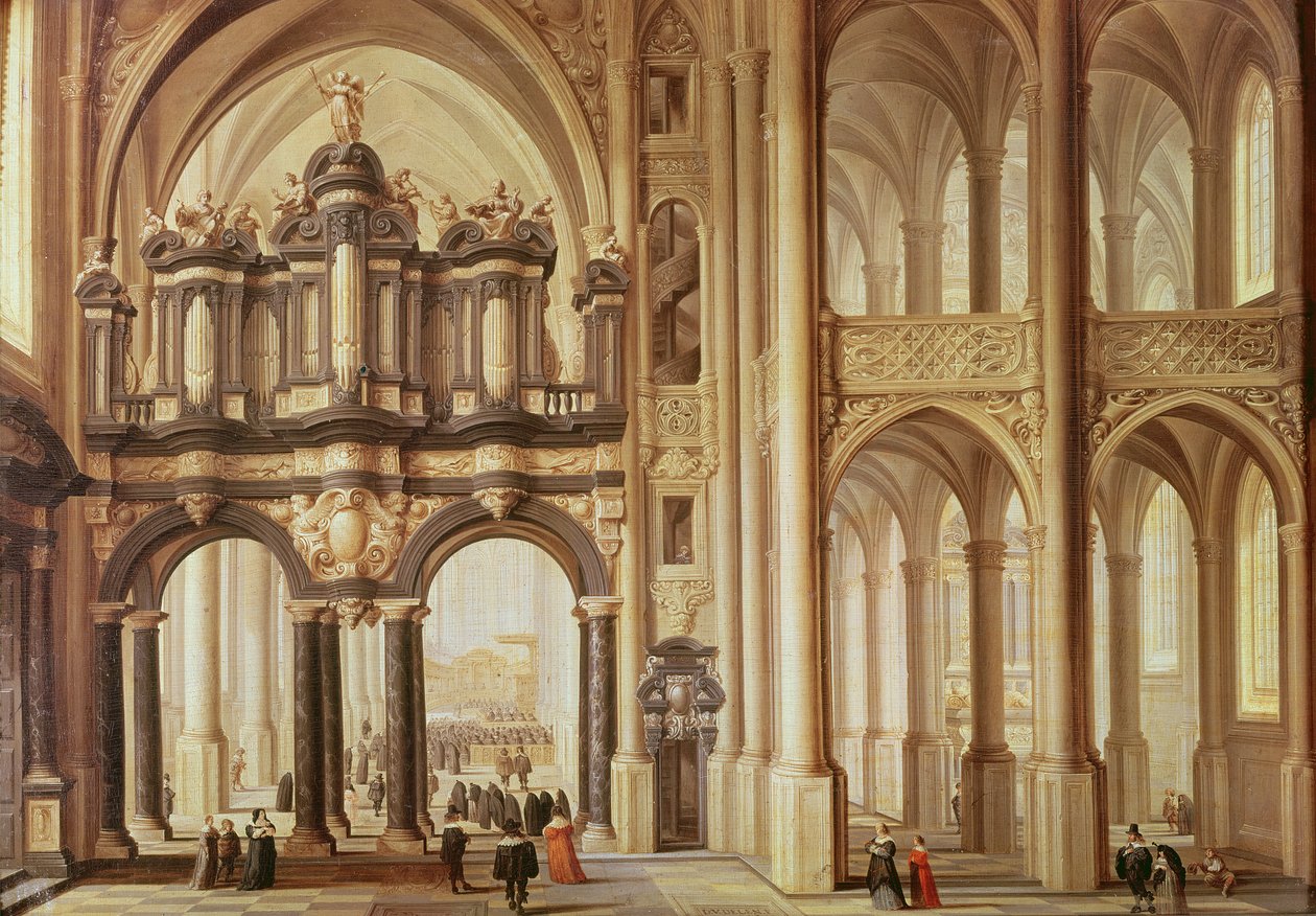 Innenraum einer Kirche von Dirck van Delen
