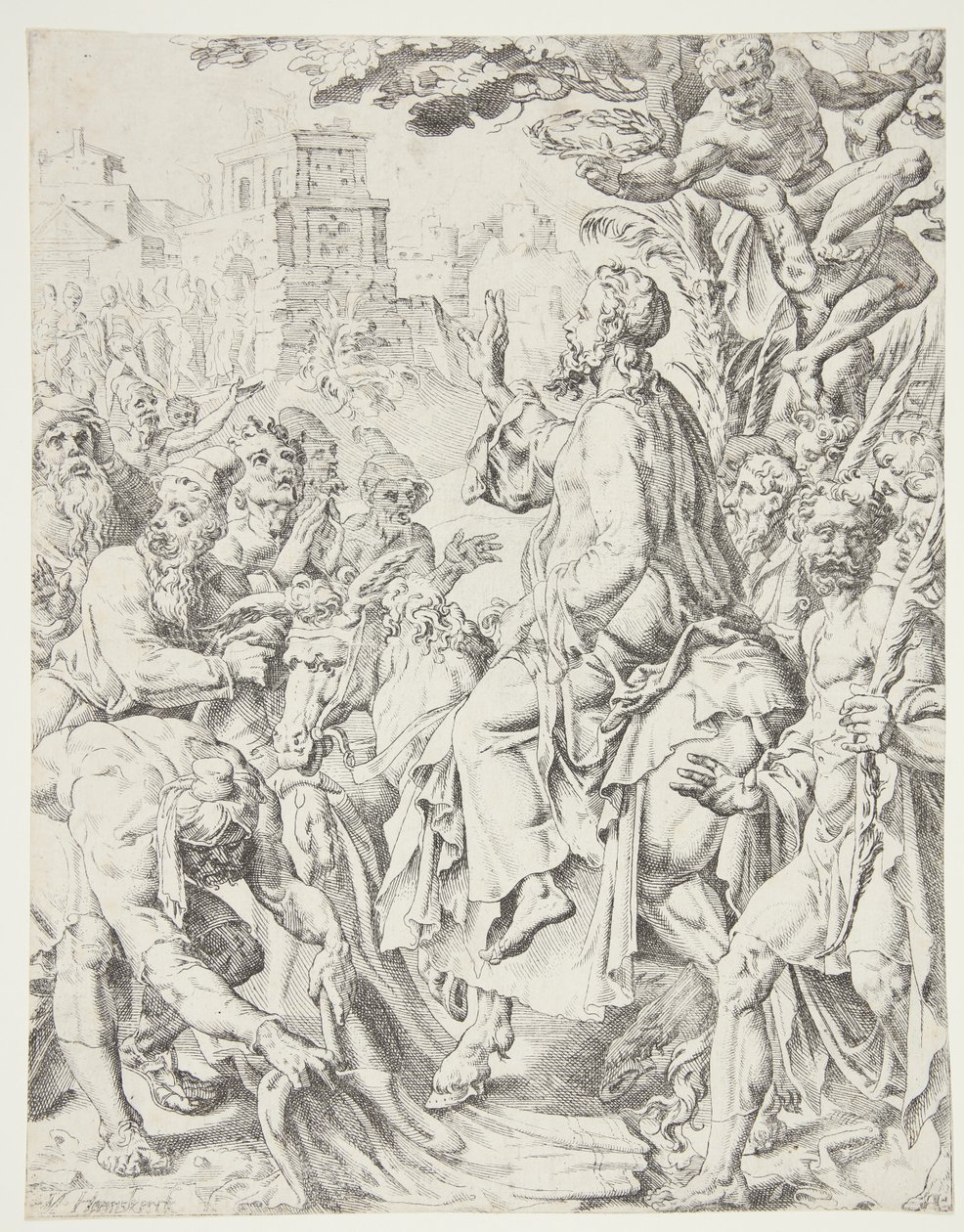 Einzug Christi in Jerusalem von Dirck Volckertsz. Coornhert
