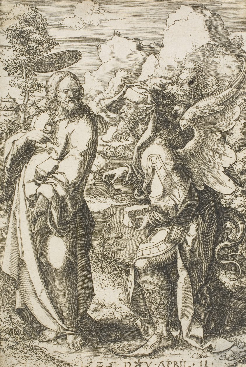 Christus wird vom Teufel versucht von Dirk Jacobsz Vellert
