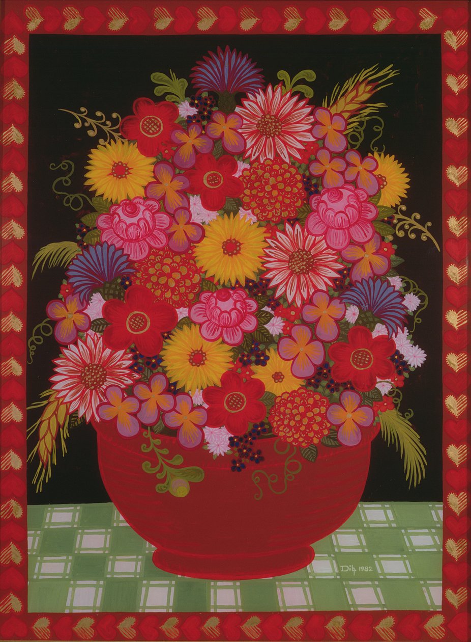 Schüssel mit Blumen von Ditz