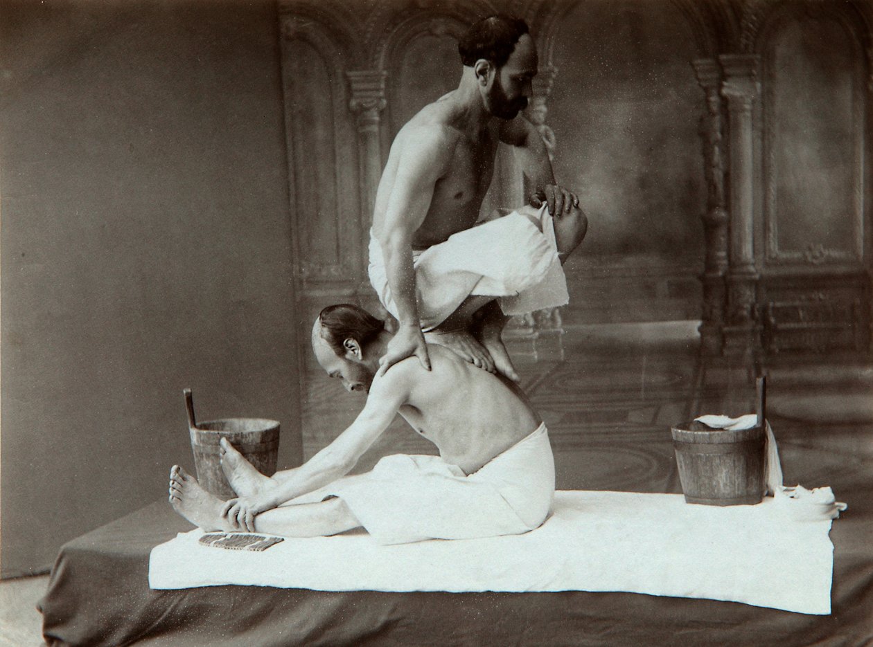 Das orientalische Bad. Massage, 1880er Jahre von Dmitri Ivanovich Yermakov