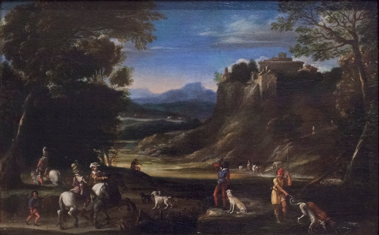 Waldlandschaft mit Jagdszene von Domenichino (1581 1641)