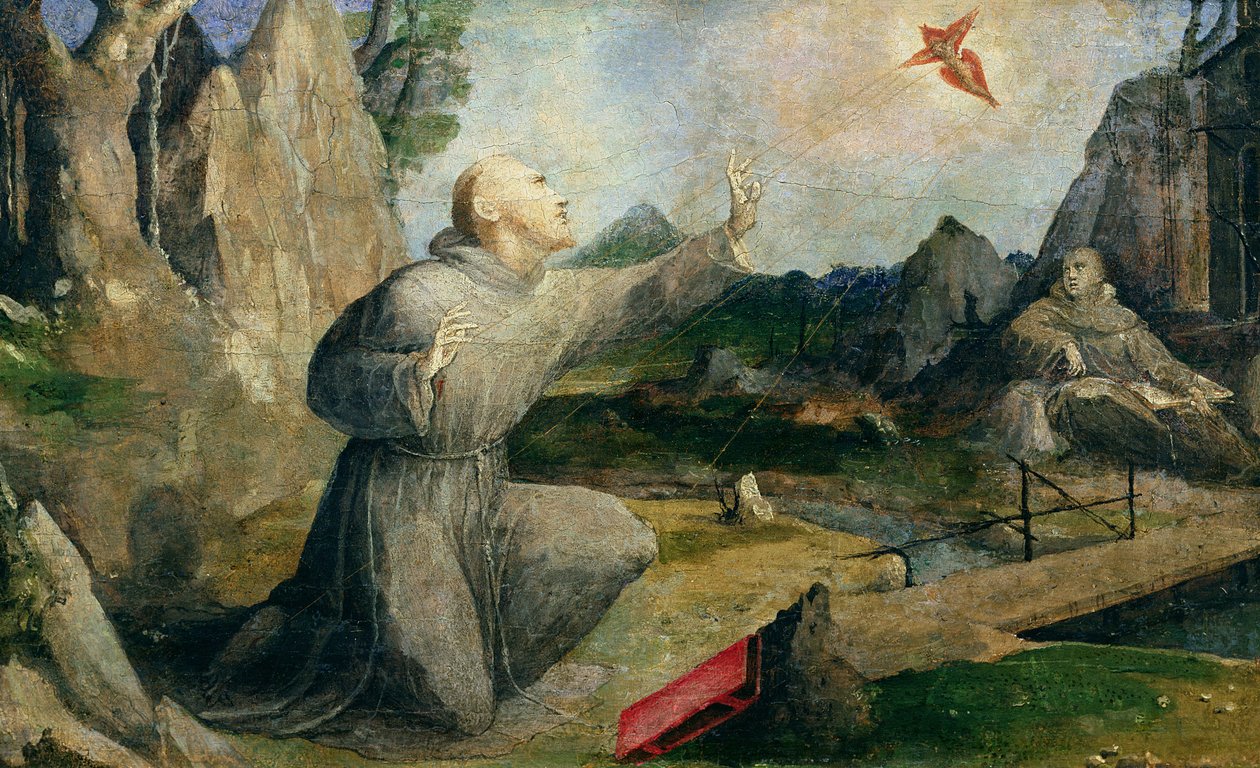 Der heilige Franz von Assisi empfängt die Stigmata, 1537 von Domenico di Pace Beccafumi  