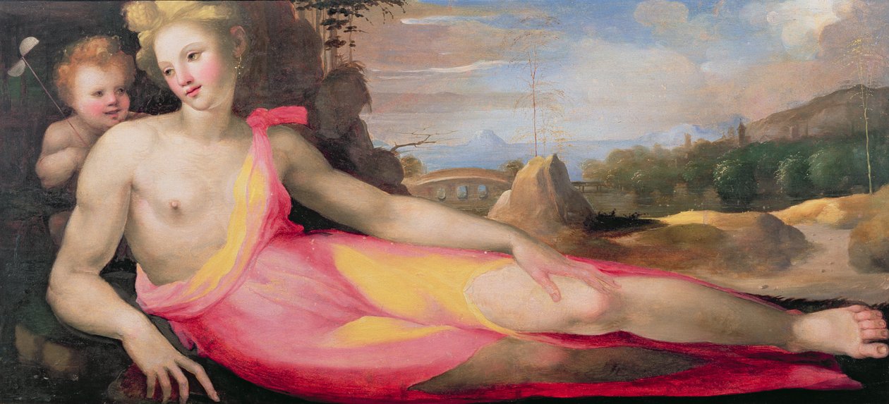 Venus und Amor, ca. 1519 von Domenico di Pace Beccafumi  