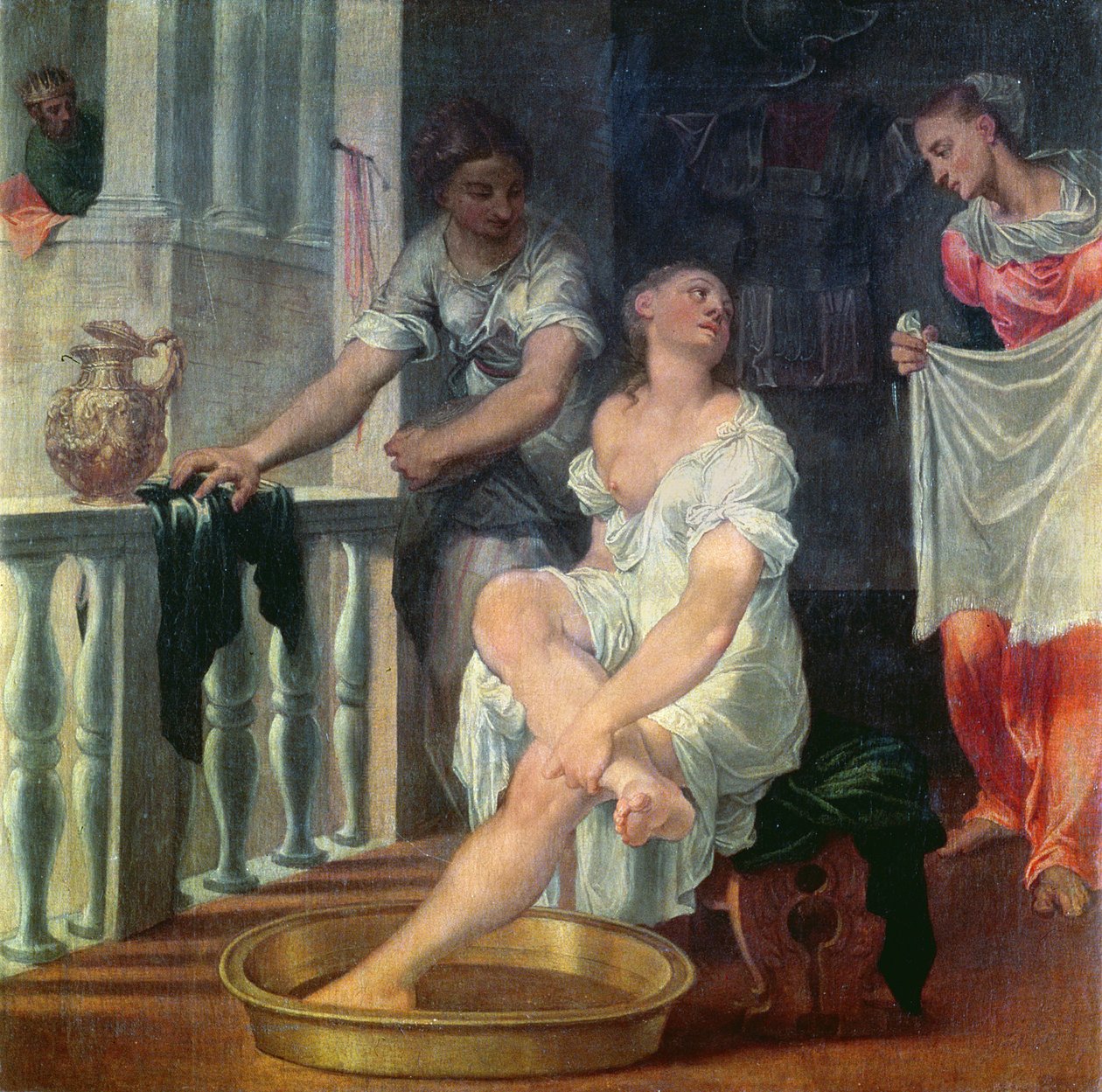 Bathseba beim Baden, c.1550 von Domenico Brusasorci