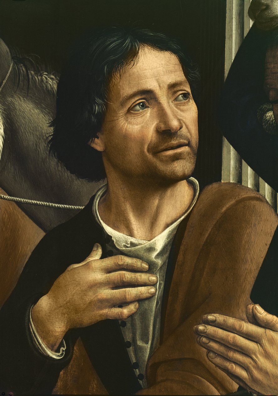 Selbstporträt (Detail) von Domenico Ghirlandaio
