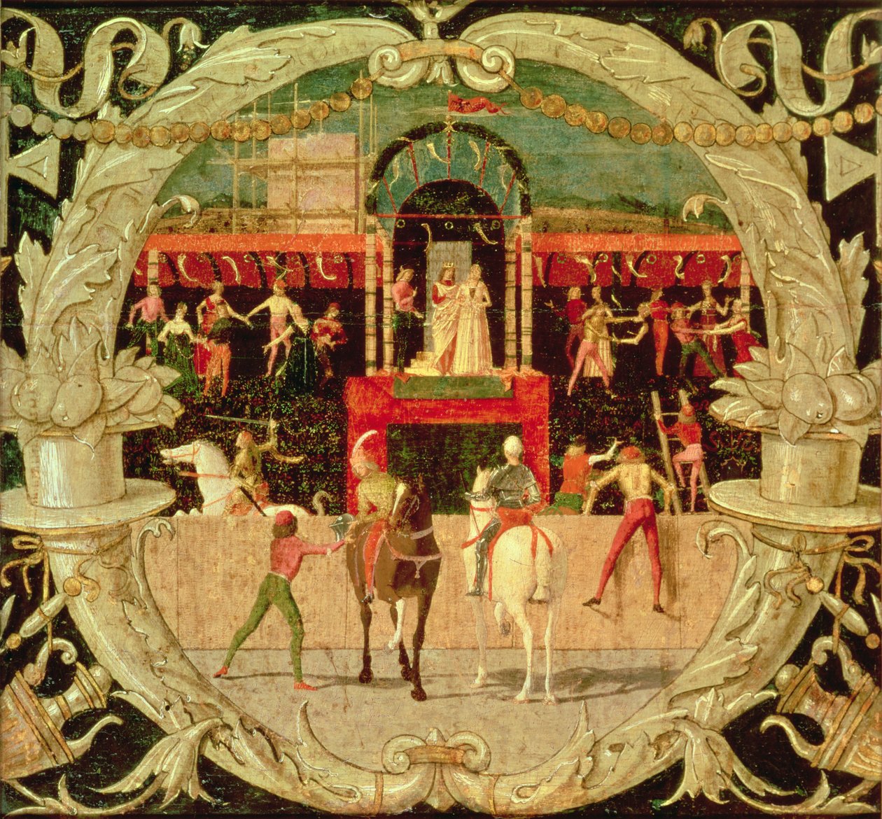 Der Raub der Sabinerinnen (nach dem Signal) ca. 1490 von Domenico Morone