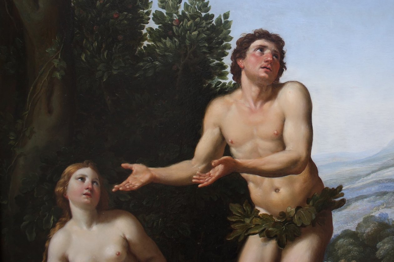 Gott ermahnt Adam und Eva von Domenico Zampieri