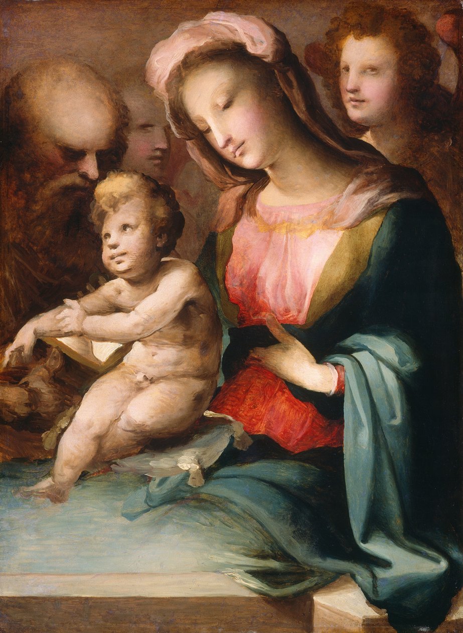 Die Heilige Familie mit Engeln, um 1545-1550 von Domenico Beccafumi