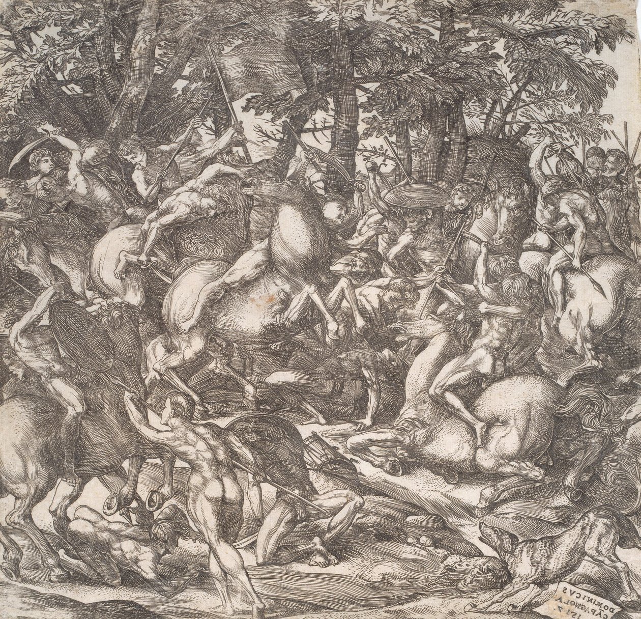 Reiterkampf von Domenico Campagnola