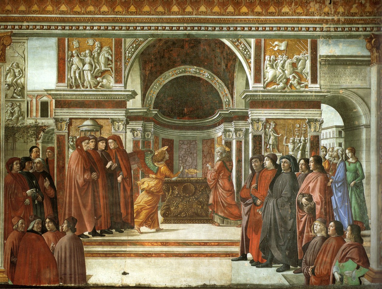 Erscheinung des Engels an Zacharias von Domenico Ghirlandaio