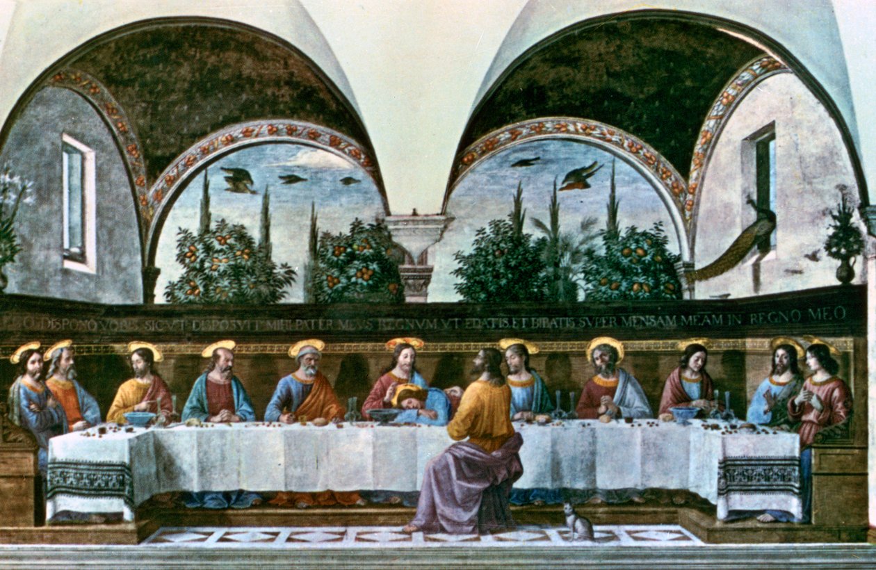 Das letzte Abendmahl, 1480 von Domenico Ghirlandaio