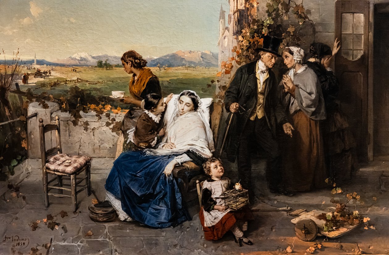 Wenn Blätter fallen von Domenico Induno