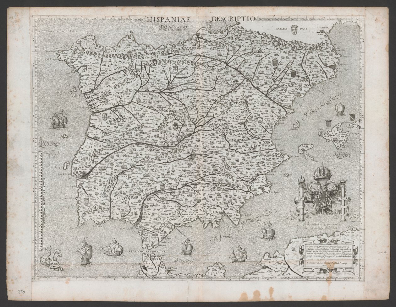 Hispaniae Descriptio von Domenico Zenoi (1560) von Domenico Zenoi