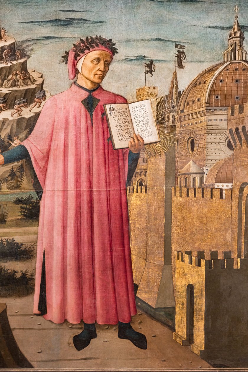 Dantes Göttliche Komödie (Detail) von Domenico di Michelino