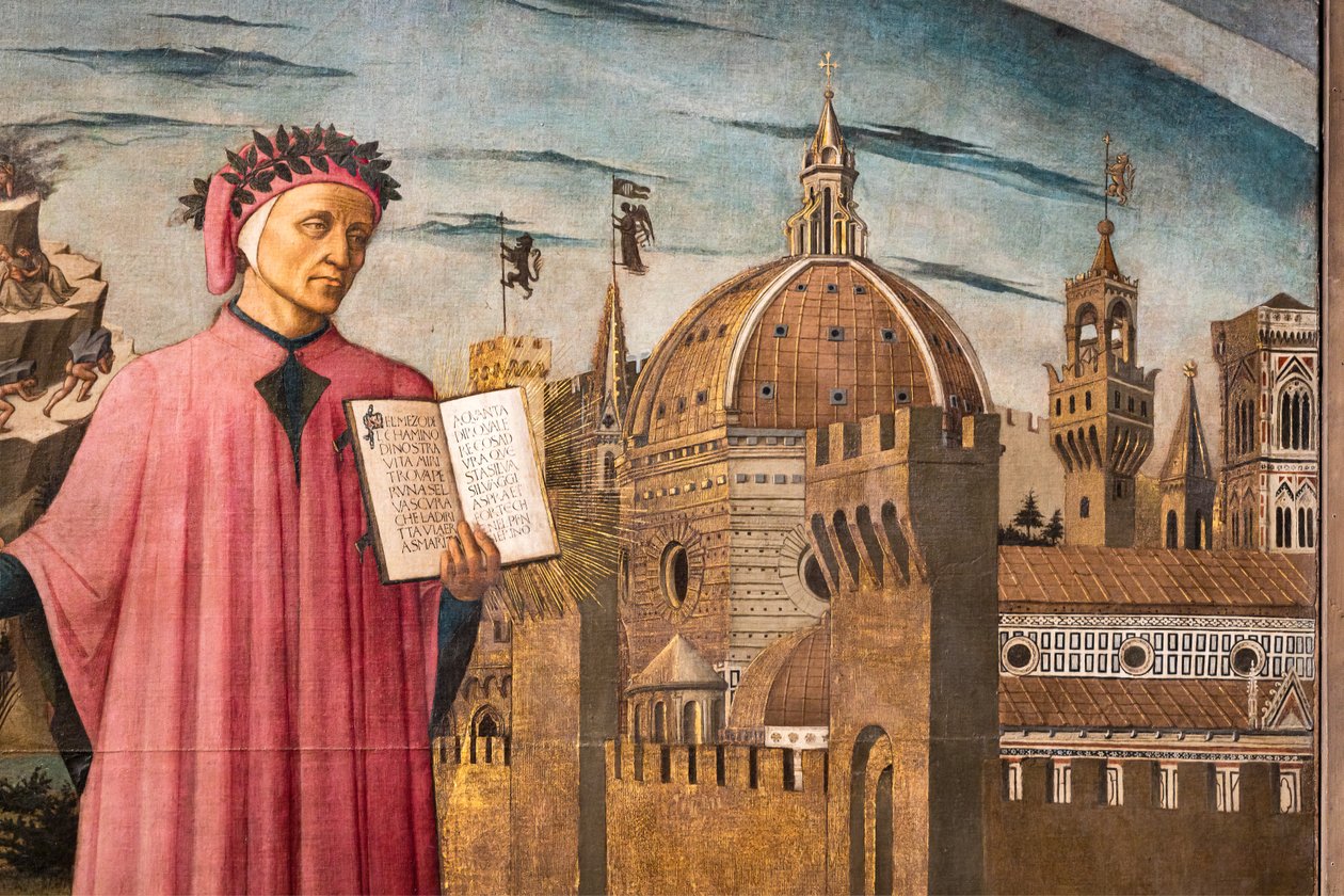 Dante Alighieris Göttliche Komödie, Detail von Domenico di Michelino