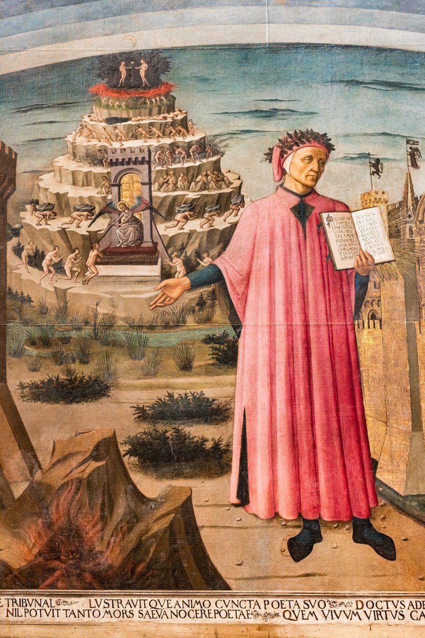 Dante Alighieris Göttliche Komödie (Detail) von Domenico di Michelino
