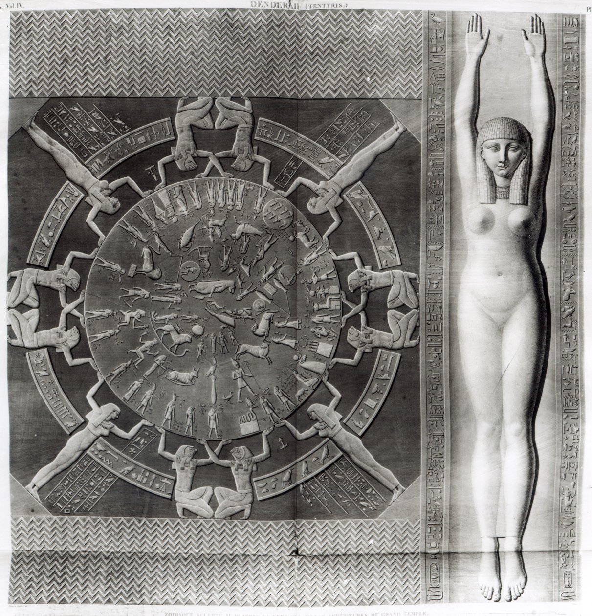 Dendera-Zodiak, graviert 1802 von Dominique Vivant Denon