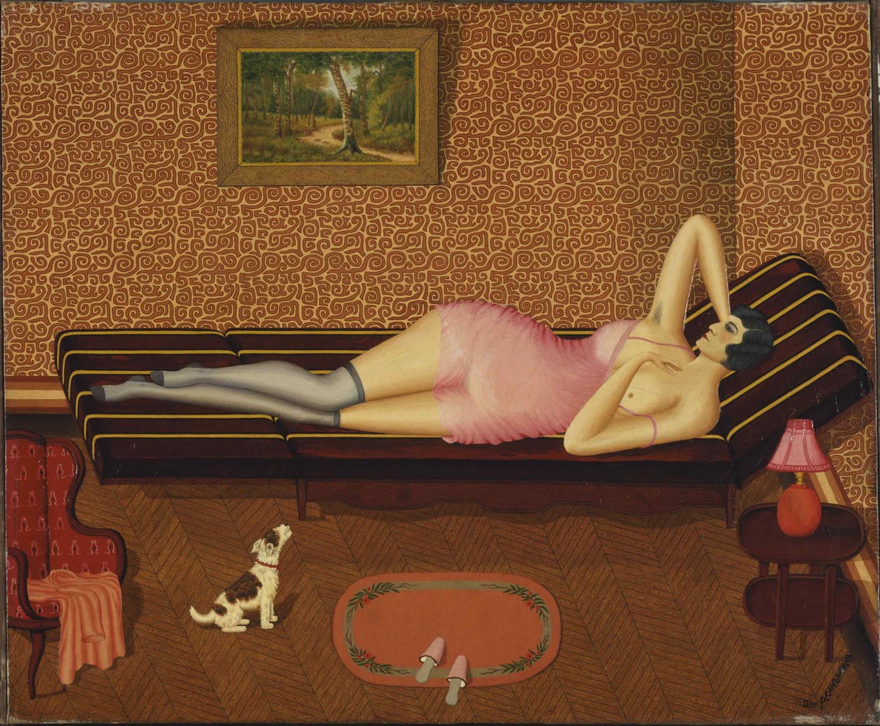 Sommersiesta Frau liegend, 1933 von Dominique Peyronnet