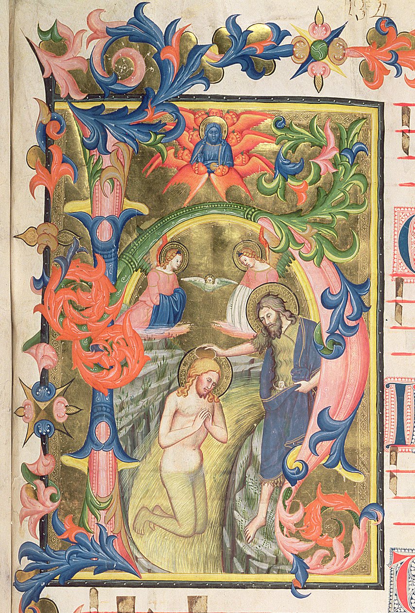 Die Taufe Christi (Detail) von Don Simone Camaldolese