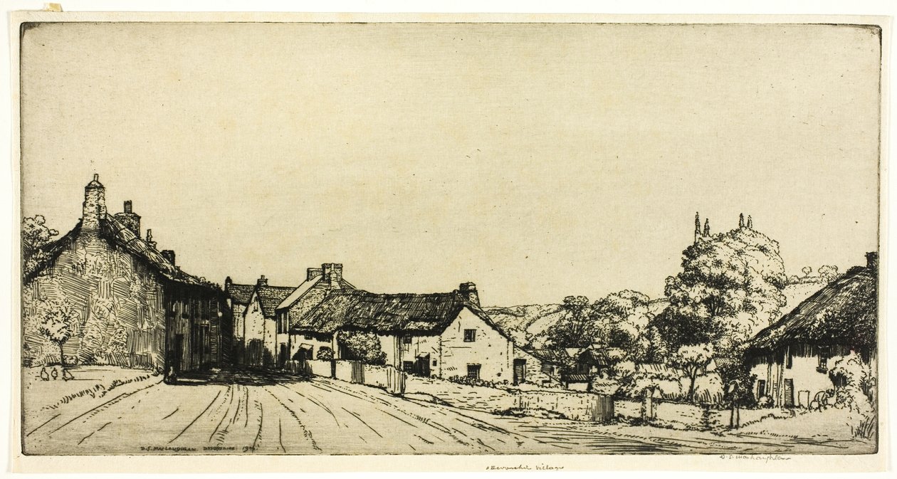 Dorf in Devonshire von Donald Shaw MacLaughlan