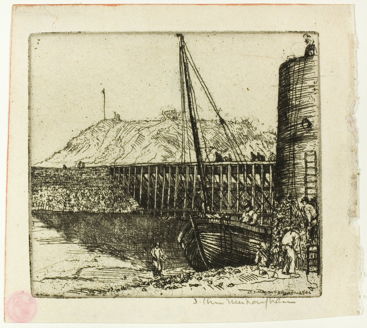 Die Fußgängerbrücke, Boulogne von Donald Shaw MacLaughlan