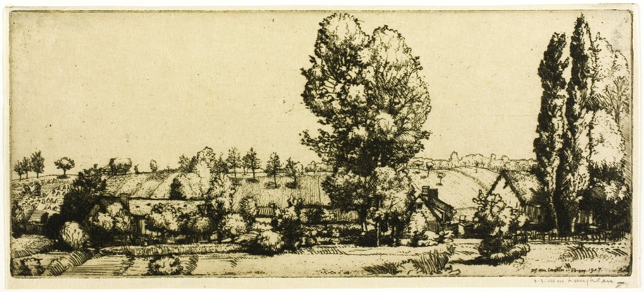 Landschaft, Poigny von Donald Shaw MacLaughlan