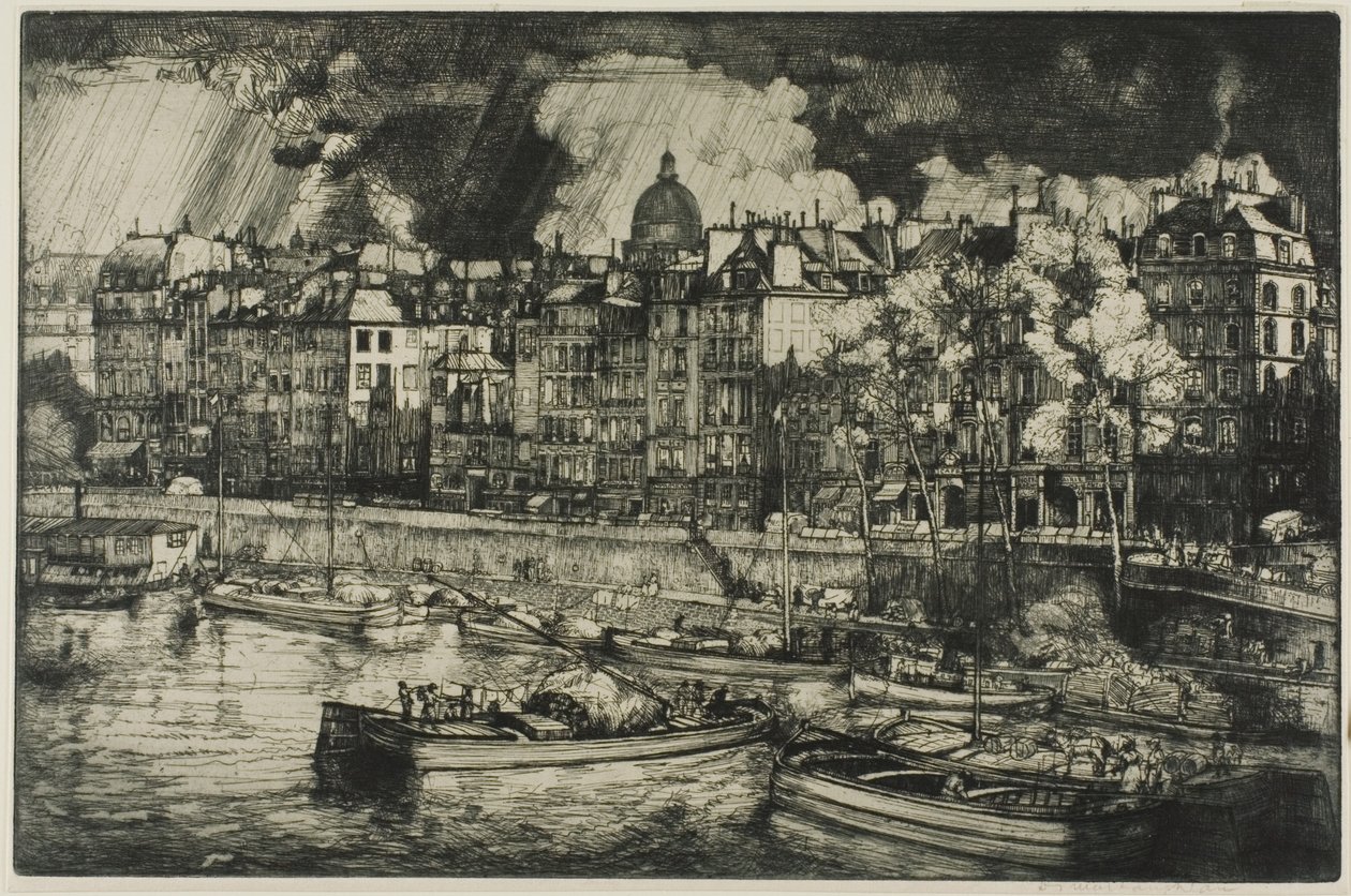 Quai des Grands Augustins, Paris von Donald Shaw MacLaughlan