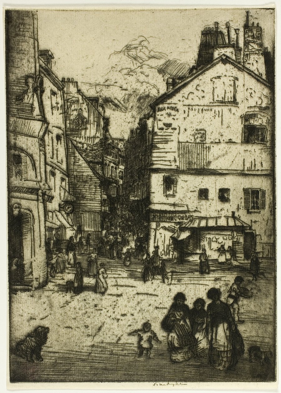 Rue Mouffetard, Paris von Donald Shaw MacLaughlan