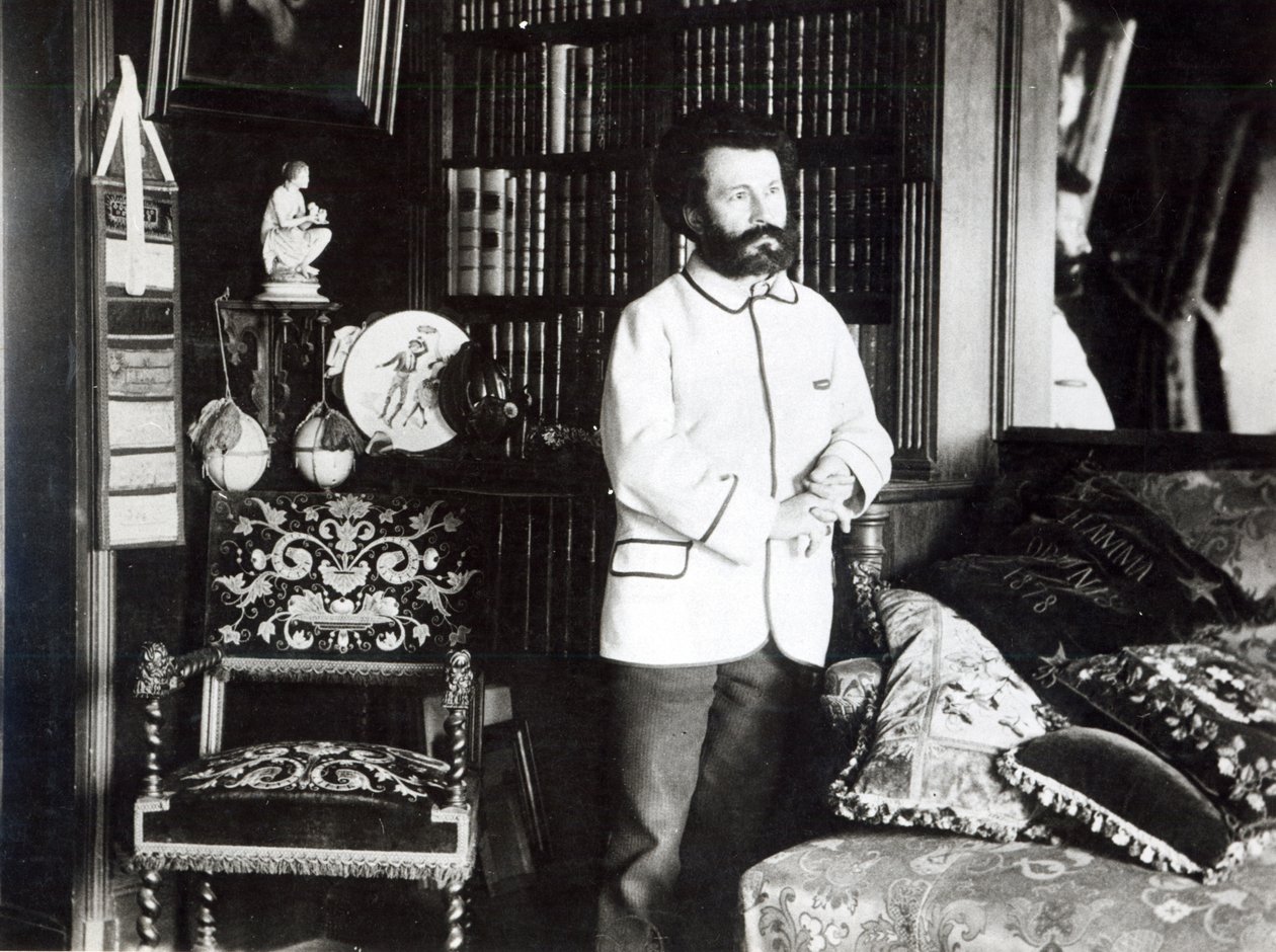 Camille Flammarion (1842-1925) in seinem Arbeitszimmer, 1893 von Dornac