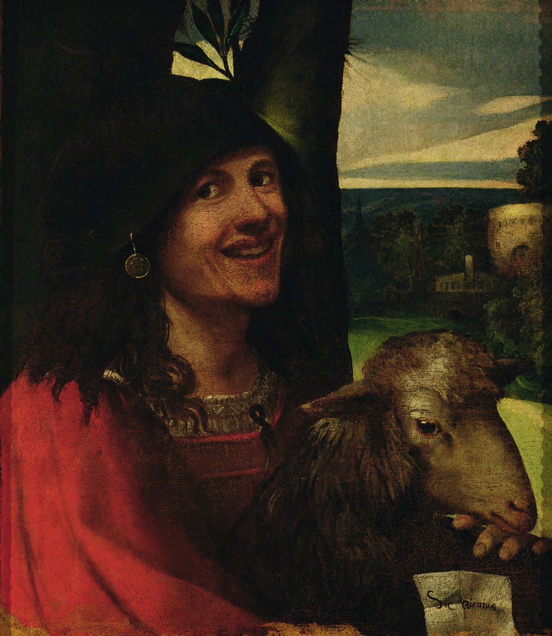 Porträt eines Hofnarren von Dosso Dossi
