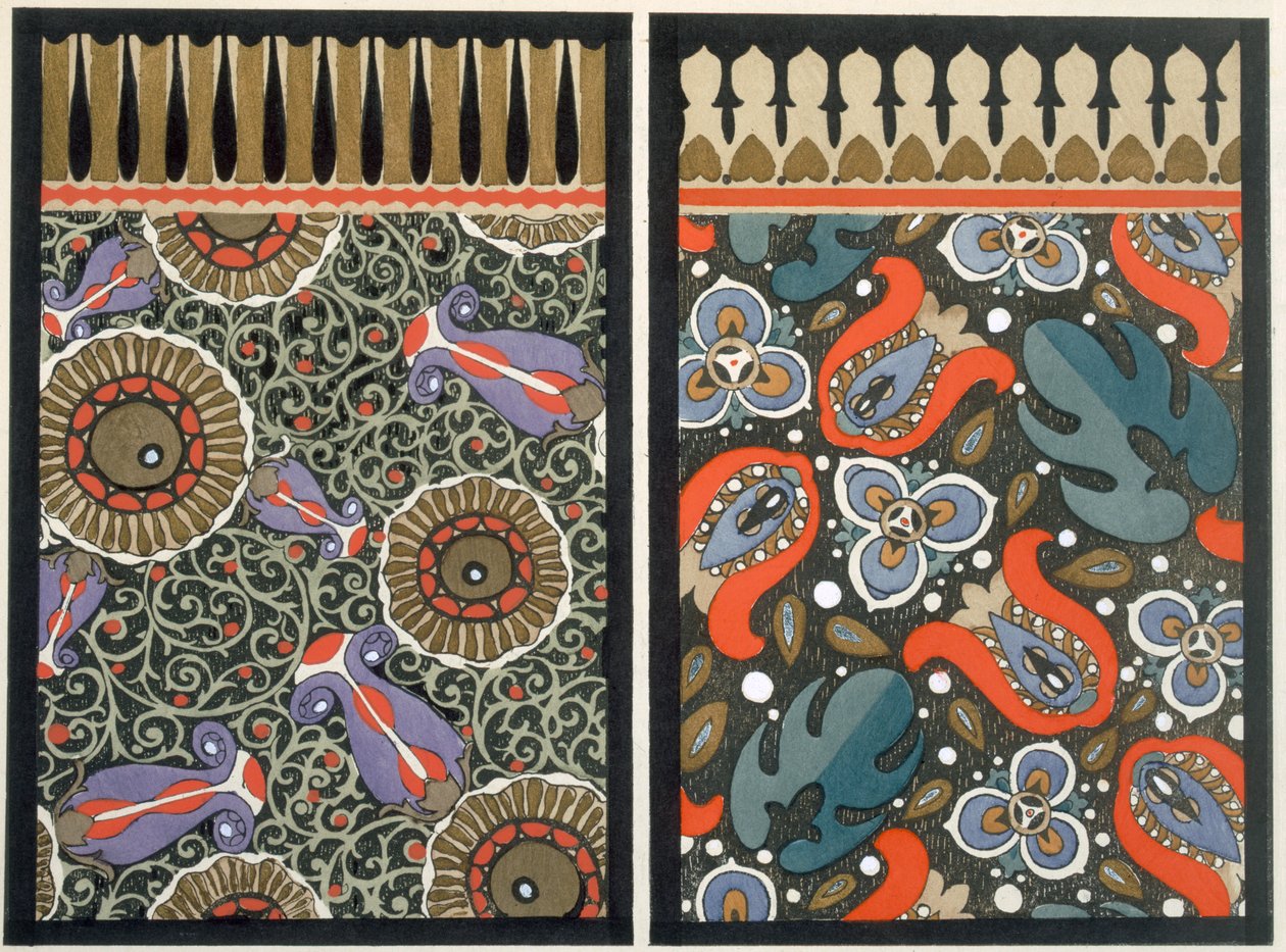 Tapetendesign, ca. 1908 von Dr. P. Siegal