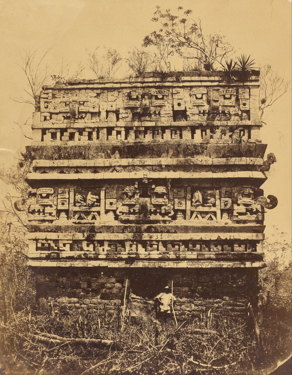 Chichén-Itzá - Rechte Flügel des Nonnenpalastes von Désiré Charnay