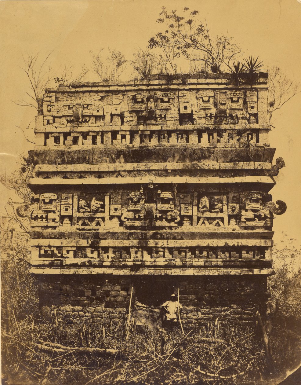 Chichén-Itzá: Rechter Flügel des Nonnenpalastes von Désiré Charnay