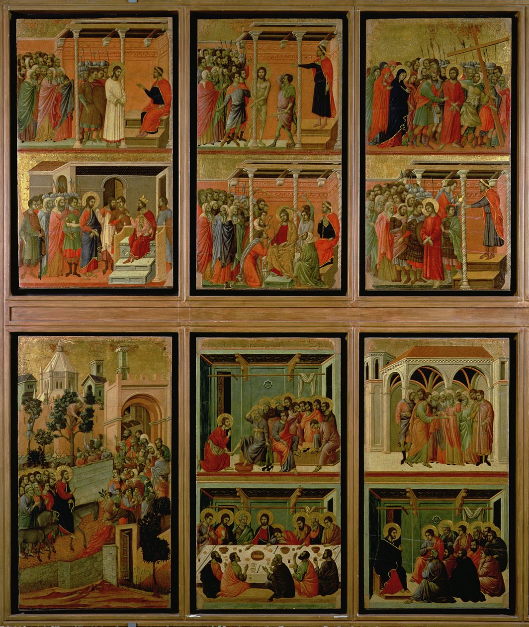 Maesta: elf Szenen aus der Passion, 1308-11 von Duccio di Buoninsegna