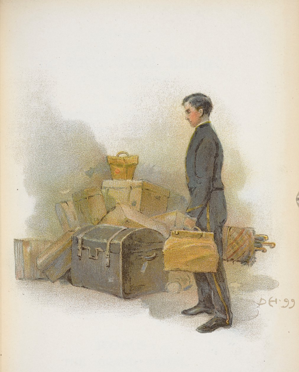 Ein Eisenbahnportier von Dudley Hardy