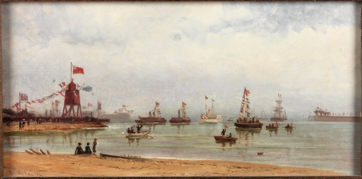 Die Eröffnung des Albert Edward Dock und Port of Tyne, 1884 von Duncan F. McLea