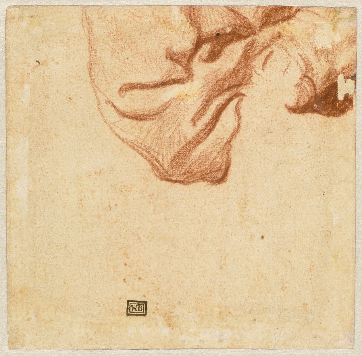 Draperiestudie (verso) von Dutch 17th Century