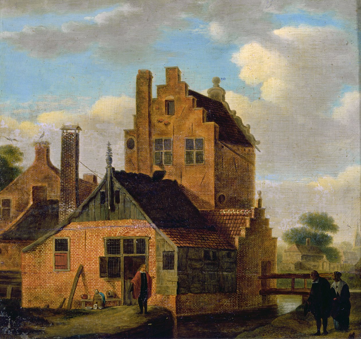 Backsteinhäuser von Dutch School
