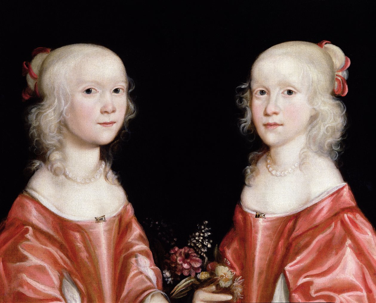 Porträt von Zwillingsschwestern, ca. 1650 von Dutch School