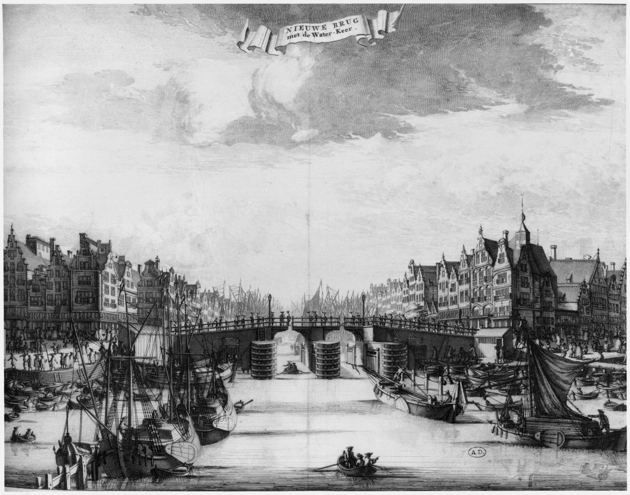 Die neue Brücke in Amsterdam von Dutch School