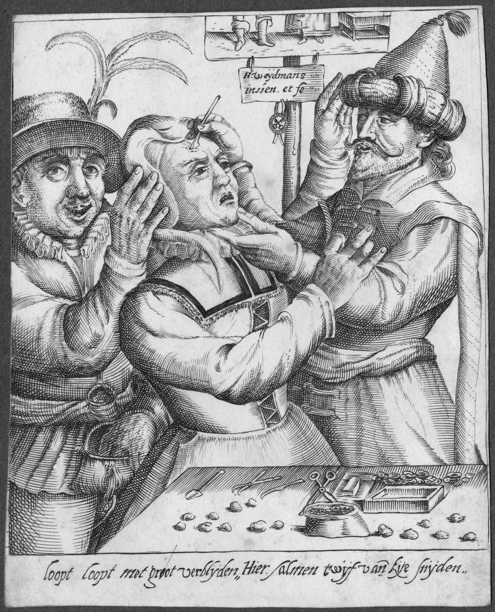 Schädelöffnung, graviert von H. Weydmans von Dutch School