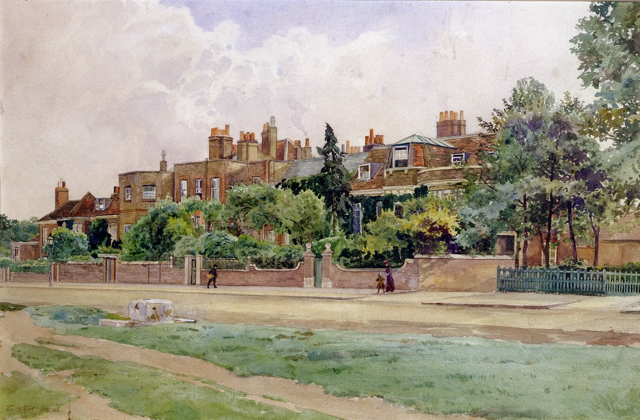Wrens und Faradays Häuser in Hampton Court von E.H. Fitchew