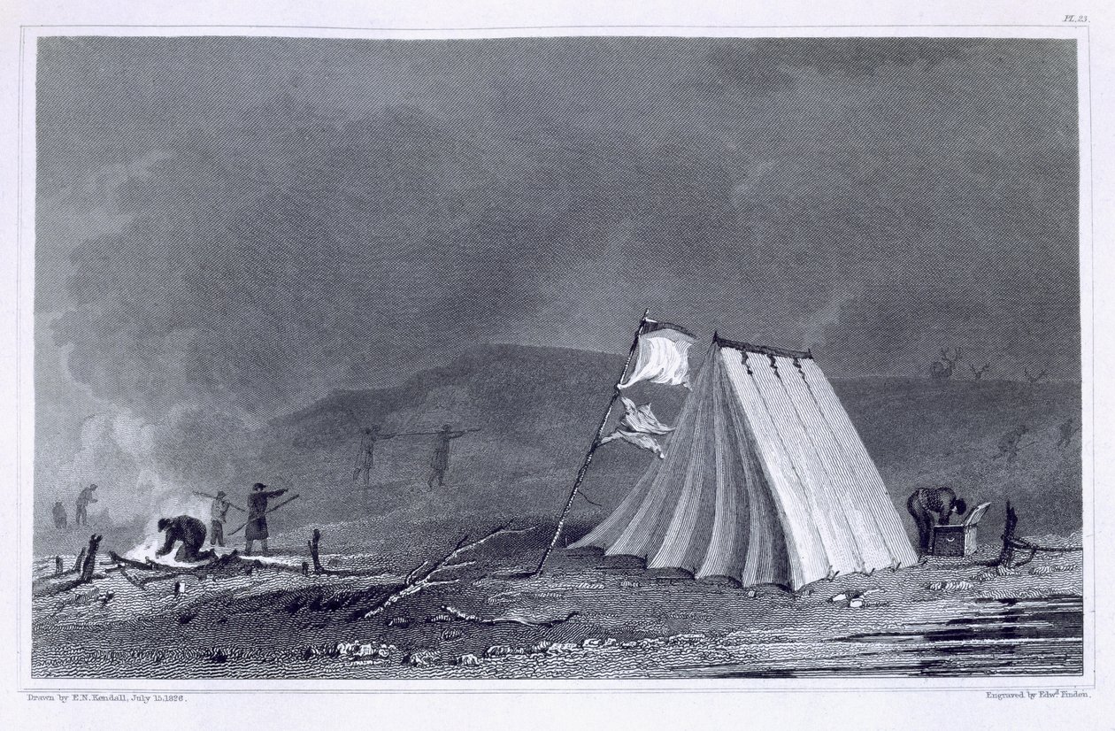 Lager in Browell Cove, 15. Juli 1826, aus 