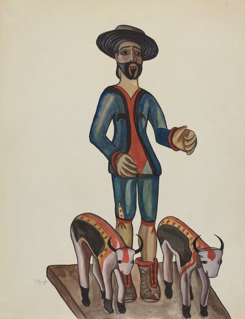 Bulto von San Ysidro, ca. 1936 von E. Boyd