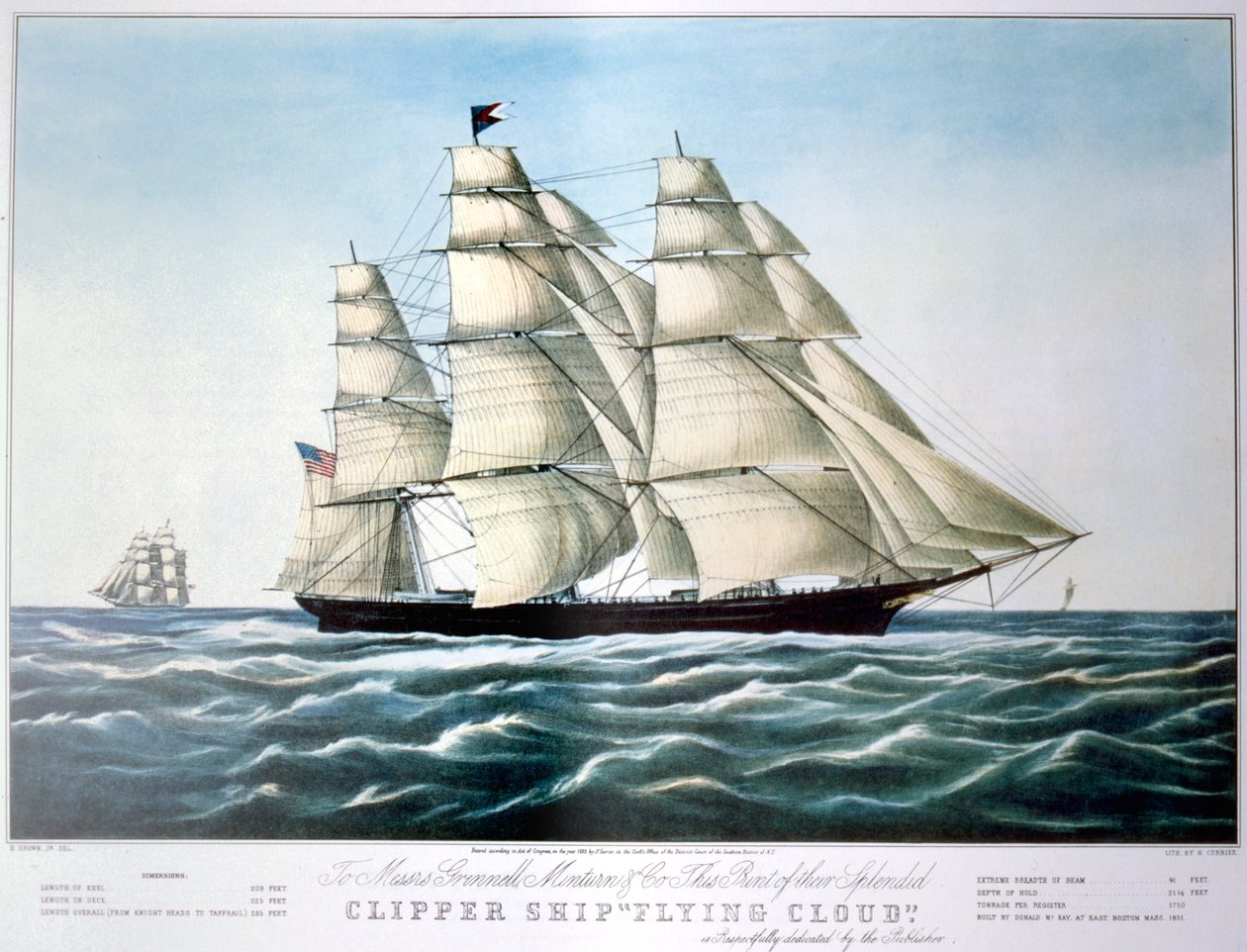 Klipperschiff Flying Cloud, 1851-1907 von E Brown Jr