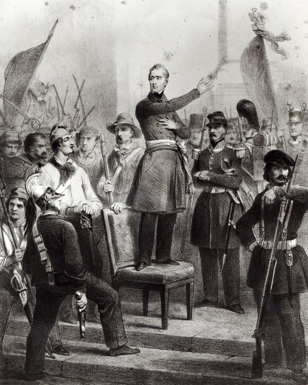 Alphonse de Lamartine im Rathaus von E. Charpentier
