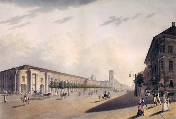 Gostiny Dvor, St. Petersburg, 1820er von E. I. Yessakov
